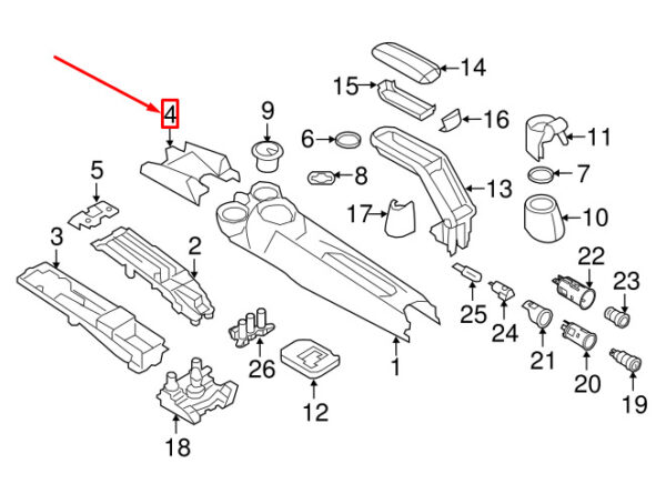 MINI CONVERTIBLE R57 FRONT CENTRE CONSOLE TRIM 51169286269 NEW GENUINE - Image 4