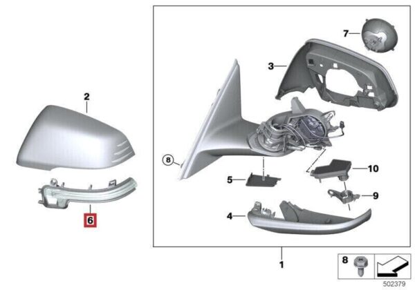 BMW 1 SERIES F40 Auxiliary Mirror Right Direction Indicator