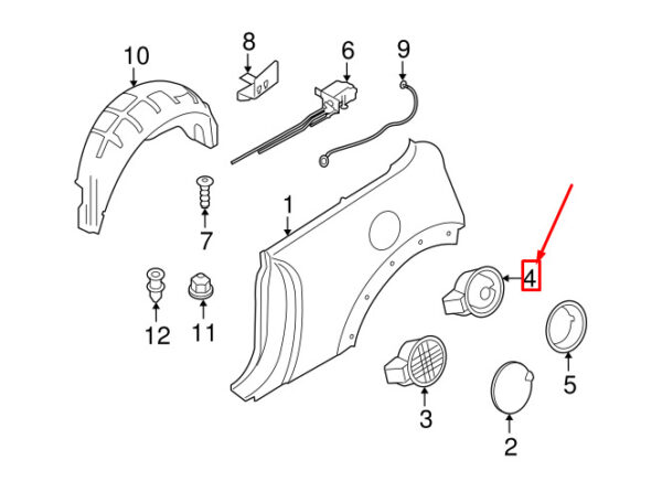 MINI CLUBMAN R55 FUEL FILLER NECK 7148886 51177148886 NEW GENUINE - Image 5