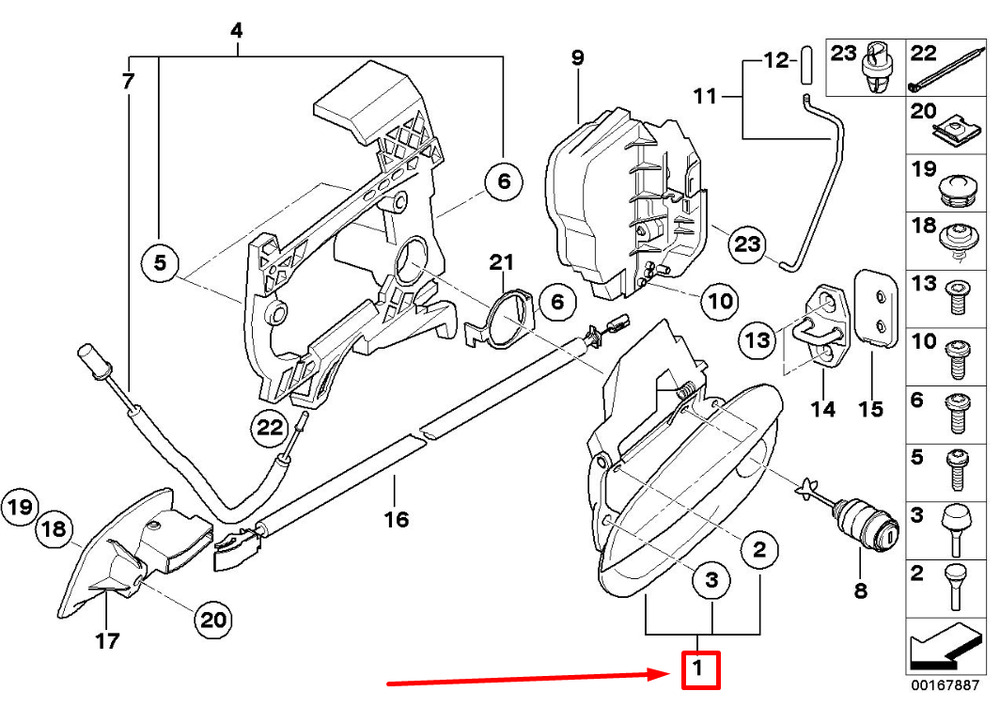 NEW BMW Z4 E86 FRONT RIGHT INTERIOR OPENING HANDLE 51217197328 7197328 ORIGINAL 4 NEW GENUINE OEM 51217197328
