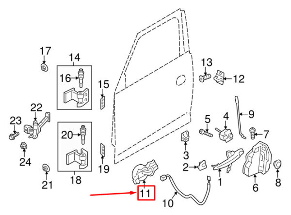 MINI COUNTRYMAN R60 FRONT LEFT INTERIOR DOOR HANDLE 51219800937 NEW GENUINE - Image 4
