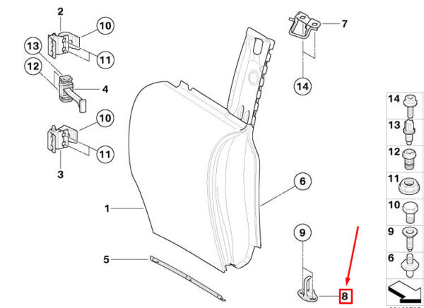 MINI CLUBMAN R55 Door Lock Lock Part Rear Right Lower 51227167489 GENUINE - Image 4