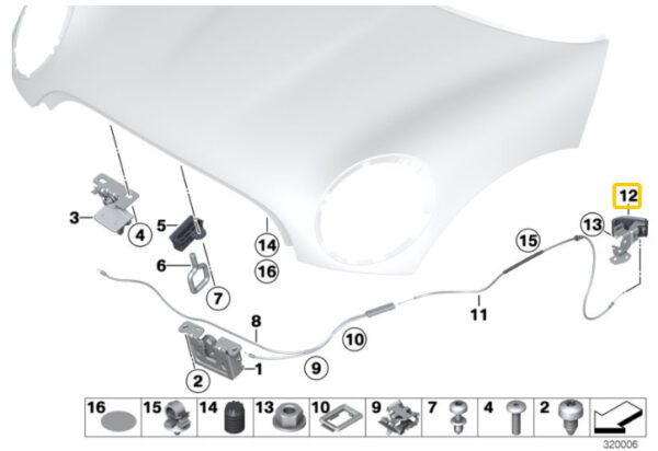 Hood Unlocking Lever