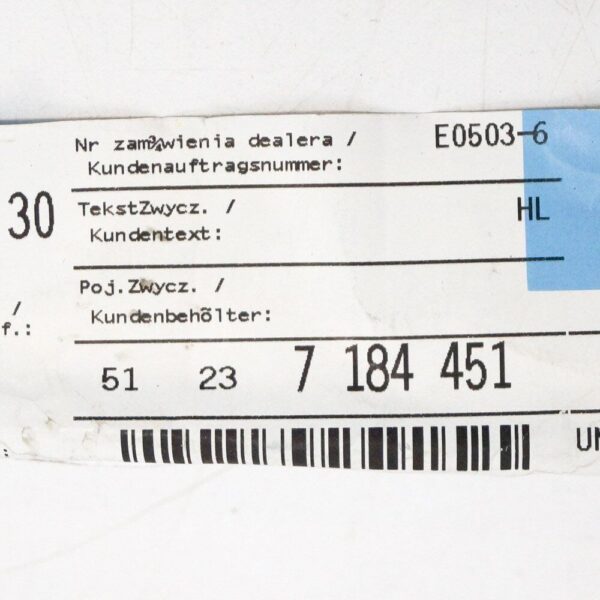 BMW 5 E61 new hood release cable rear 7184451 51237184451 2005 - Image 4