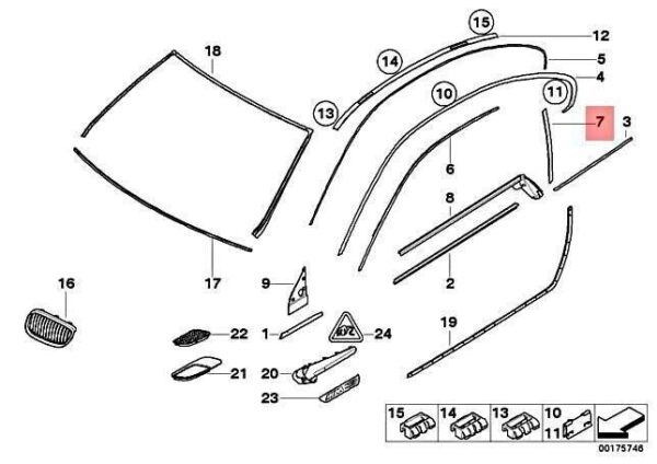 BMW M3 E92 316i 318i 320d 320i 320xd Right Column B Cover 51377453300 Orig - Image 4