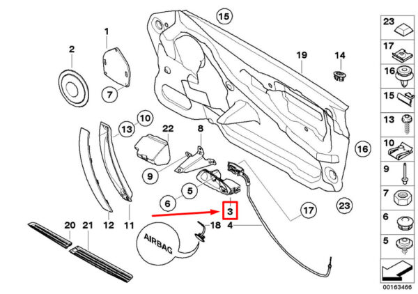 BMW Z4 E86 interior opening handle front left 51416977513 6977513 NEW ORIGINAL - Image 4