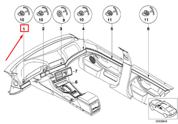 BMW 5 E39 Front Left Instrumental Panel Finisher 8157451 51458157451 NEW ORIGINAL - Image 4