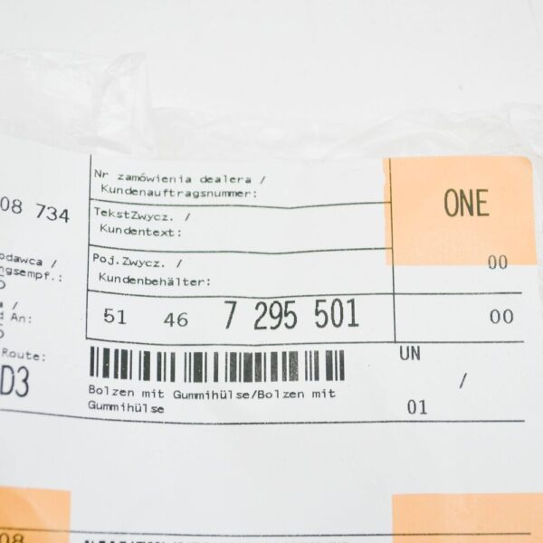 MINI COOPER R56 Plot Shelf Stud With Rubber Sleeve 51467295501 NEW GENUINE