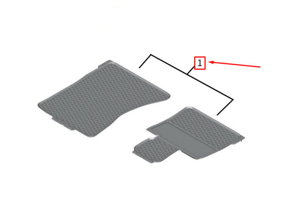 BMW X1 E84 Front Rubber Floor Mats Set 51472336800 NEW ORIGINAL LHD - Image 4