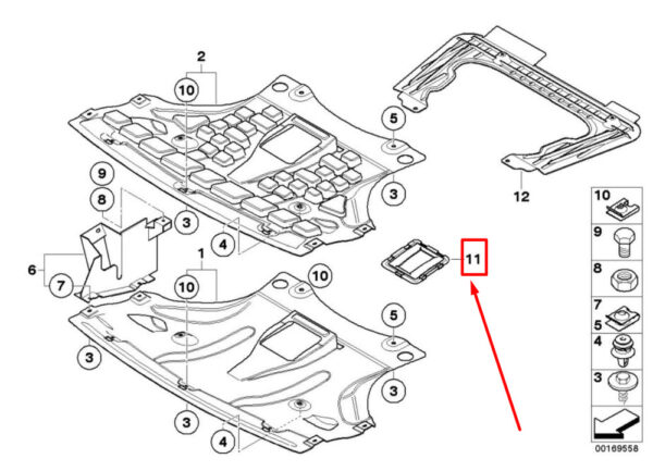 BMW X3 E83 Engine Bay Shield Cover 51473419335 3419335 NEW ORIGINAL - Image 4