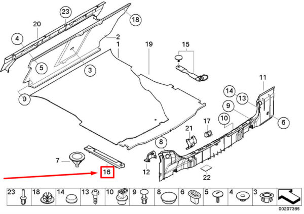 BMW 3 Series E46 child restraint plate rear right 8245100 51478245100 NEW ORIGINAL - Image 4