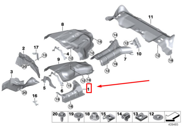 BMW X6 F16, F86 thermal insulation front right 51487158418 7158418 NEW original - Image 4