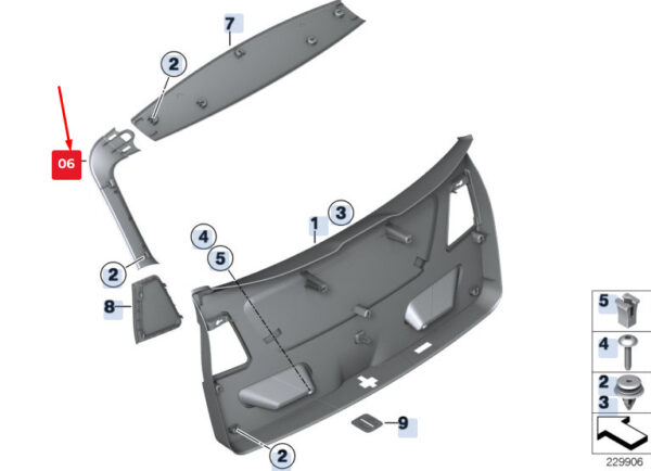BMW X3 F25 trunk trim rear left 51497246425 7246425 NEW ORIGINAL - Image 4