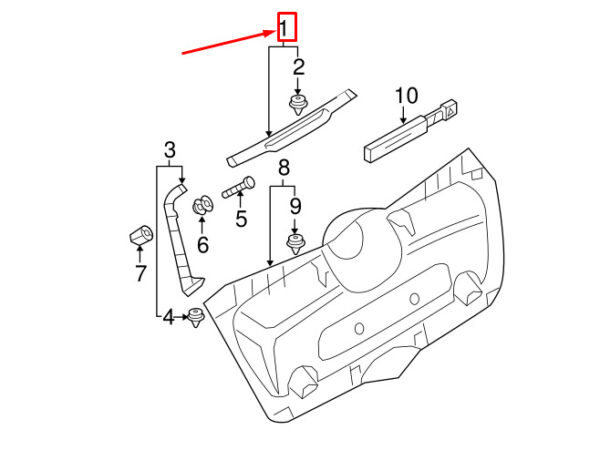 MINI COOPER F55 REAR UPPER BOOT LID TRIM 51497318935 GENUINE - Image 5