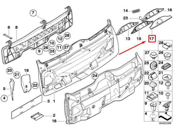 BMW 5 E39 wiper engine cover 51498195407 8195407 NEW ORIGINAL - Image 4