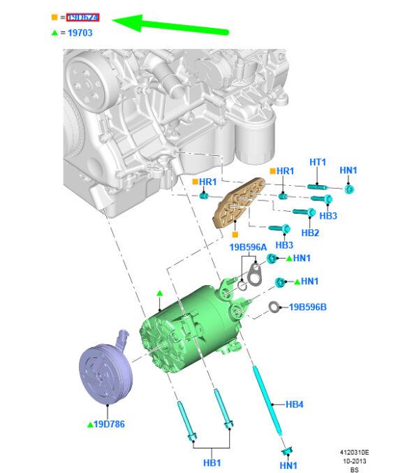 NEW FORD KUGA C520 MK2 AIR COMPRESSOR BRACKET CV6E-19D624-CA 5161130 ORIGINAL - Image 3