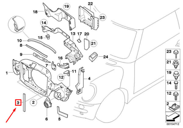 NEW GENUINE OEM 51647042999 7042999