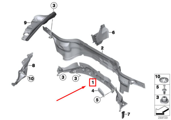MINI COOPER S R56 Engine Bottom Bulk Trim 51712755021 NEW GENUINE - Image 4