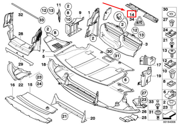 BMW 5 E60 Front Top Air Duct Trim 7050650 51717050650 NEW ORIGINAL - Image 5