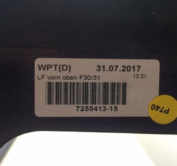 BMW F30 Air duct behind kidney grids to radiator Origin