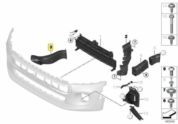 New Genuine Mini F55 F56 F57 S SD Front Left Right Air Duct Brake Set OEM - Image 4