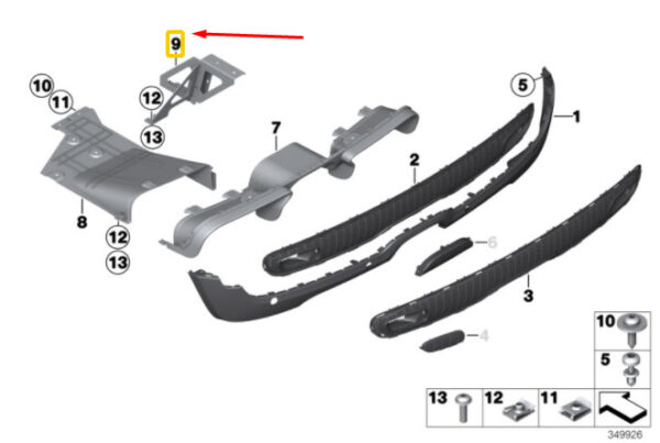 MINI COOPER R56 JCW Air Duct Bracket Rear Right 51747370214 NEW