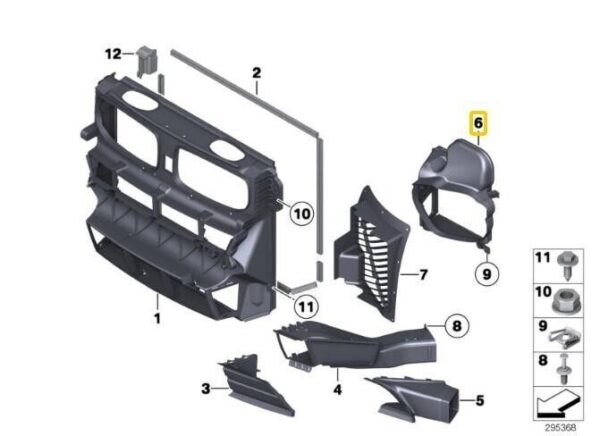 BMW E70 Original Left Air Duct 51748048023 - Image 4