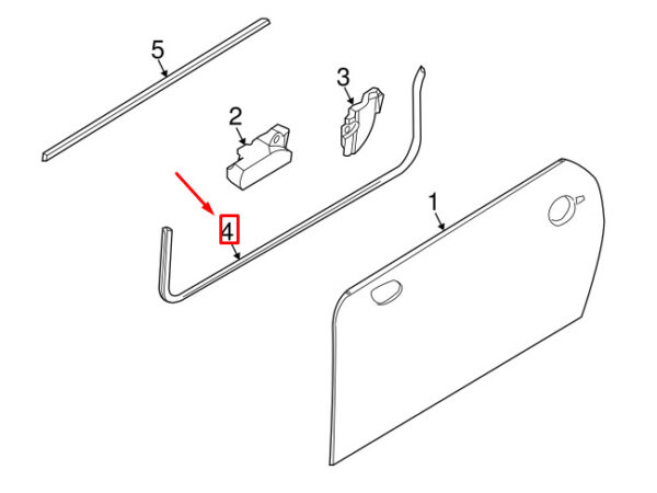 MINI CONVERTIBLE R57 FRONT RIGHT DOOR SEAL RUBBER 51767371476 7371476 NEW GENUINE - Image 4