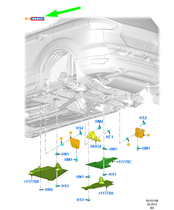 NEW FORD KUGA C520 MK2 RIGHT SIDE DEFLECTOR 5199128 CJ54-A104C20-AB ORIGINAL - Image 3