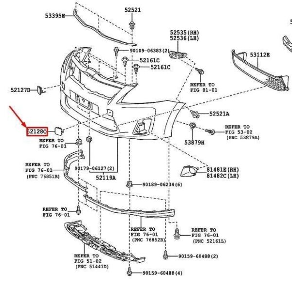 TOYOTA AURIS E150 Front Left Bumper Orig Towing Eye Cover - Image 4