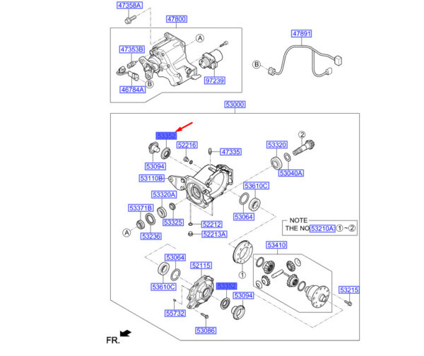 Hyundai Kona MK1 Oil Gasket for Rear Axle Differential 5306839200, Original - Image 5