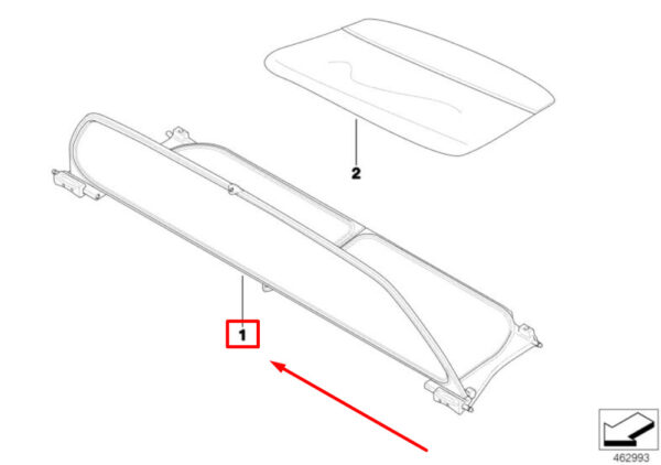 MINI CONVERTIBLE R52 wind deflector 54347164868 7164868 NEW GENUINE - Image 4