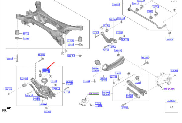55530N9000 Hyundai Tucson NX4 MK4 rear left stabilizer bar 55530N9000 NEW ORIGINAL
