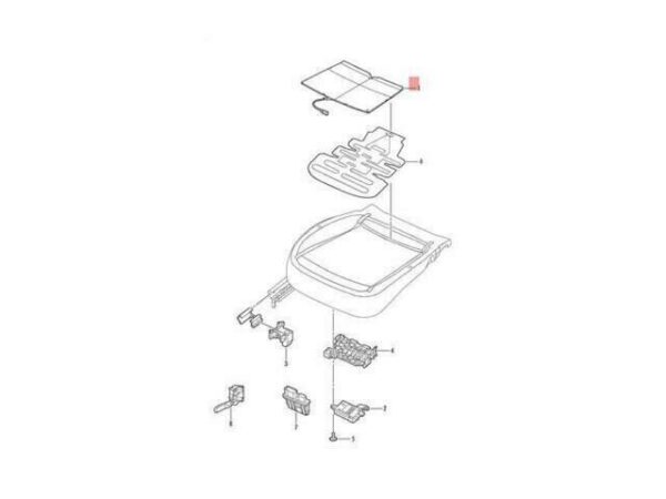 VW Beetle Convertible 5C1 5C2 5C7 Seat Occupancy Sensor Inlaid Right Origin - Image 4