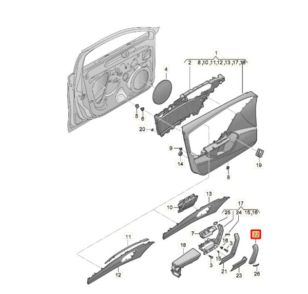 NEW SEAT LEON KL1 SLIDE ADHESIVE 5FA867197BWWT ORIGINAL