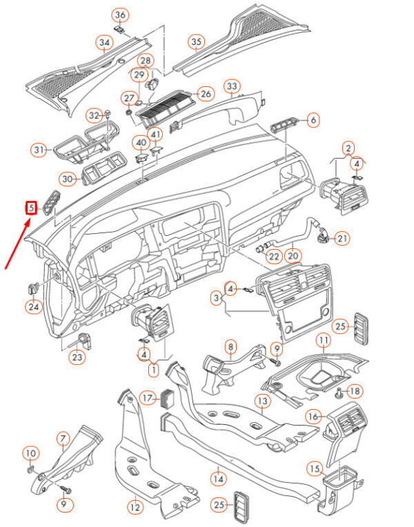 NEW ORIGINAL OEM 5G1819705B81U