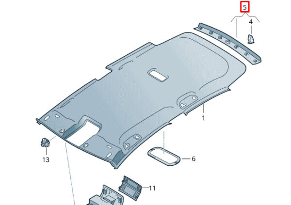 VW Golf MK7 5G roof rear molding 5G686761782V NEW ORIGINAL - Image 3