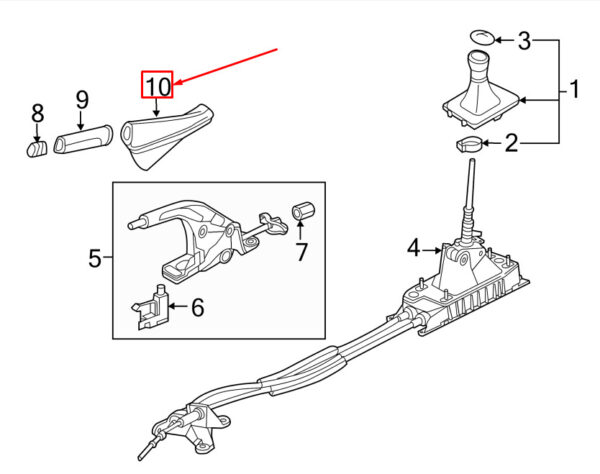 NEW VW GOLF VII 5G MK7 PARKING BRAKE LEVER COVER 5GM711457AKUI ORIGINAL - Image 4