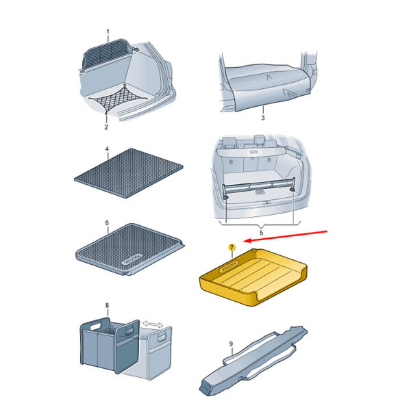 NEW VOLKSWAGEN GOLF MK8 LUGGAGE COMPARTMENT TRAY 5H0061162 ORIGINAL - Image 3