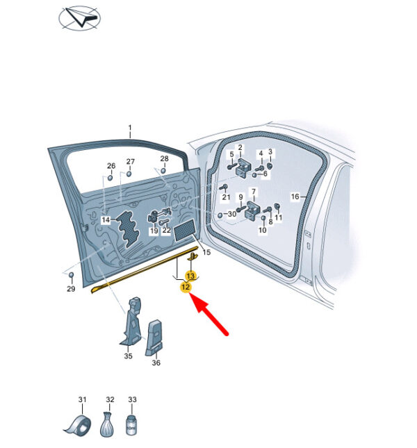 NEW GENUINE OEM 5H4837652A9B9