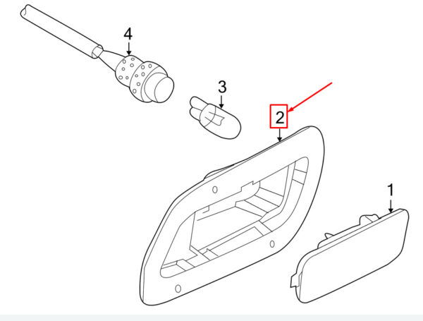 VW GOLF VI MK6 BRACKET SIDE MARKER LIGHT FRONT LEFT 5K0945567 GENUINE - Image 4