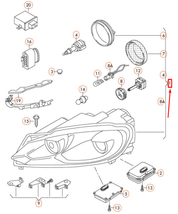 NEW GENUINE OEM 5K1941753B