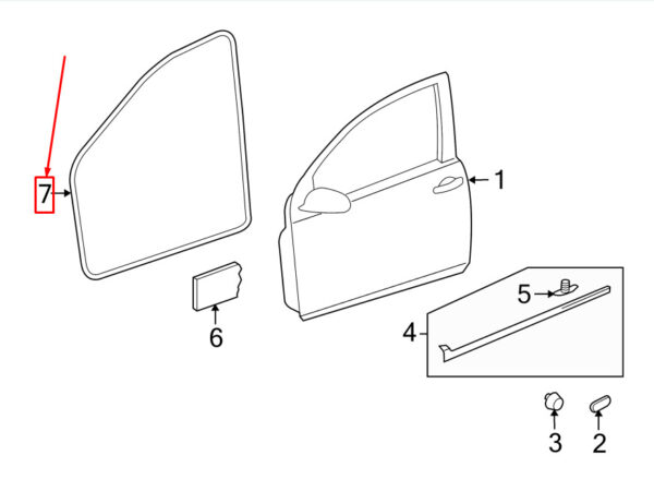 NEW VW GOLF VI 5K MK6 FRONT INNER TURG GASKET 5K3867911C9B9 ORIGINAL - Image 4