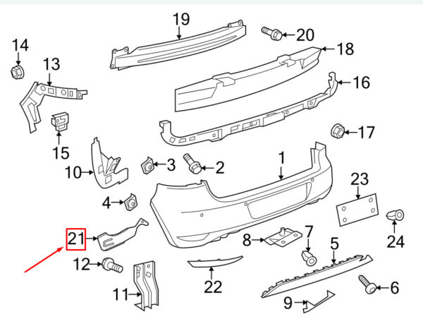VW GOLF VI 5K MK6 REAR RIGHT BUMPER ADAPTER 5K6802398 NEW GENUINE - Image 5