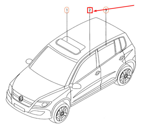Volkswagen Tiguan 5N MK1 Front Door Wind Repellent Set