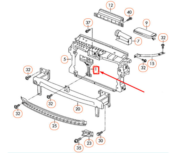 Volkswagen TIGUAN 5N MK1 Radiator Lock Support Holder 5N0805567B NEW REAL - Image 4