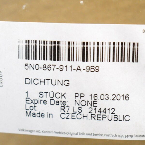VOLKSWAGEN TIGUAN MK2 rubber seal front left door 5N0867911A9B9 2016 NEW
