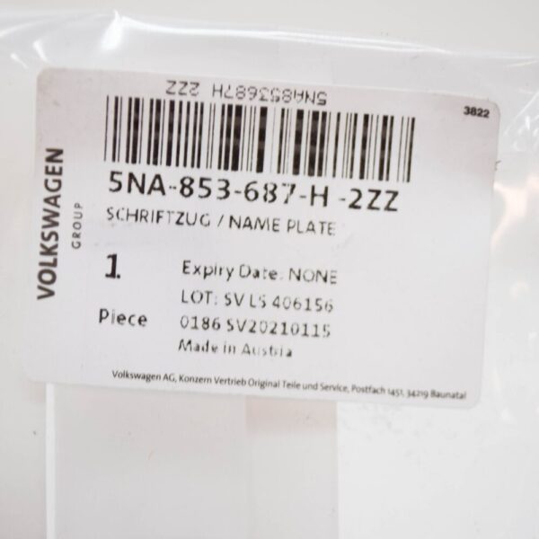 VW TIGUAN AD MK2 Rear Emblem Badge 5NA853687H2ZZ NEW GENUINE - Image 5