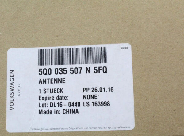 NEW VOLKSWAGEN ARTEON ROOF ANTENNA 5Q0035507N5FQ ORIGINAL - Image 4