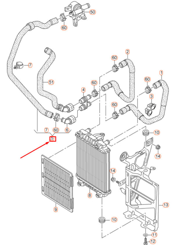 NEW GENUINE OEM 5Q0122051AT